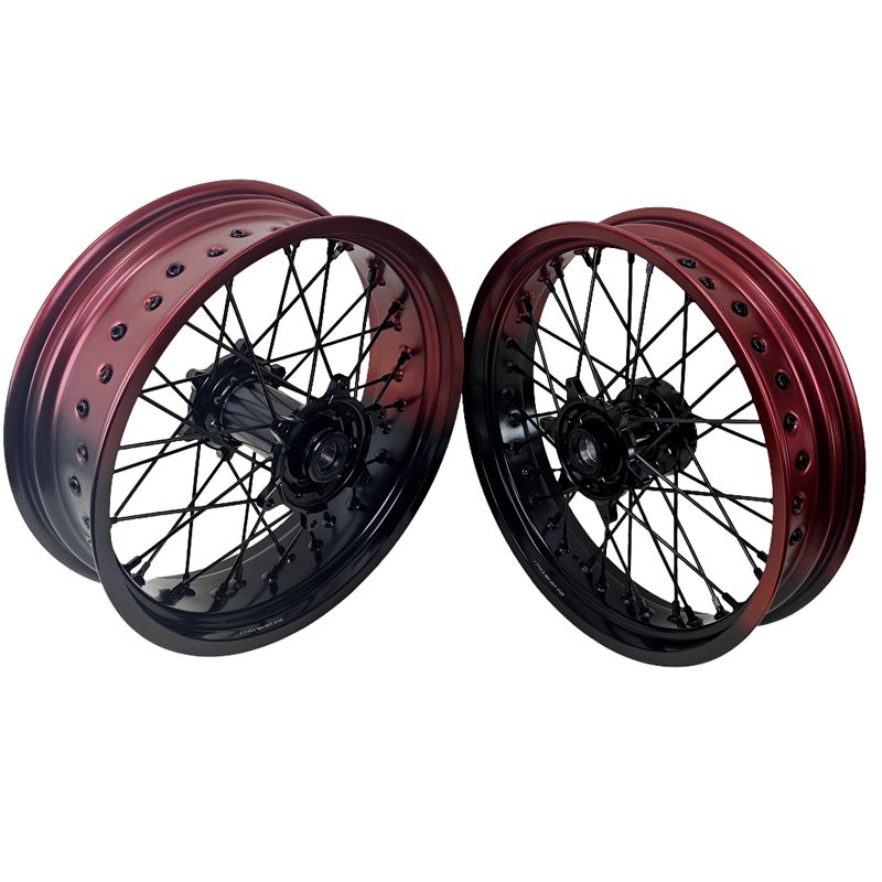 17Inch Supermoto Rims For KTM SX SX-F XC-F XC EXC EXC-F 2003-2025 Black&Red Rims