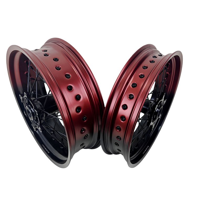 17Inch Supermoto Rims For KTM SX SX-F XC-F XC EXC EXC-F 2003-2025 Black&Red Rims