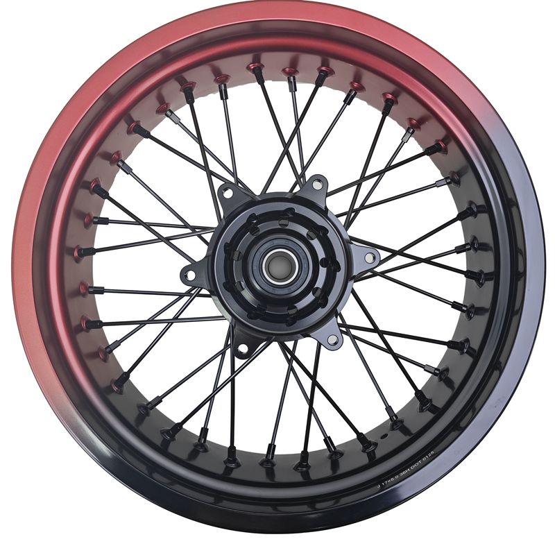 17Inch Supermoto Rims For KTM SX SX-F XC-F XC EXC EXC-F 2003-2025 Black&Red Rims