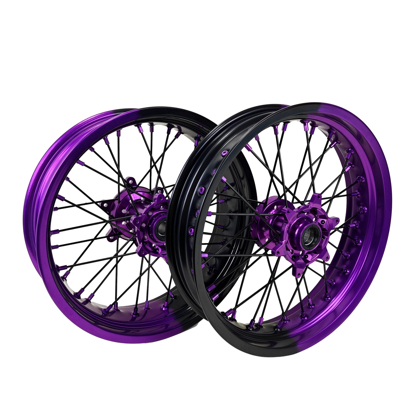 17Inch Supermoto Rims For KTM SX SX-F XC-F XC EXC EXC-F 2003-2024 Black&Purple Rims