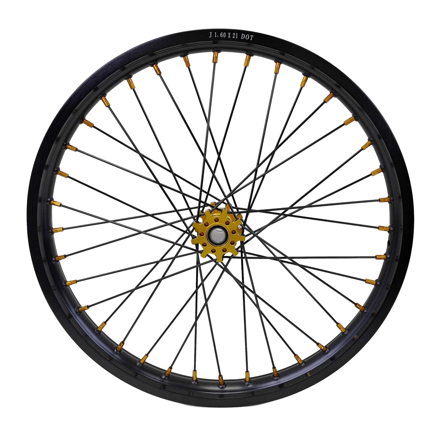 1.6*21" & 1.85*18" Electric Dirtbike Wheels Rim For Sur Ron Light Bee-X 2019-2024 Black Rims Gold Hubs