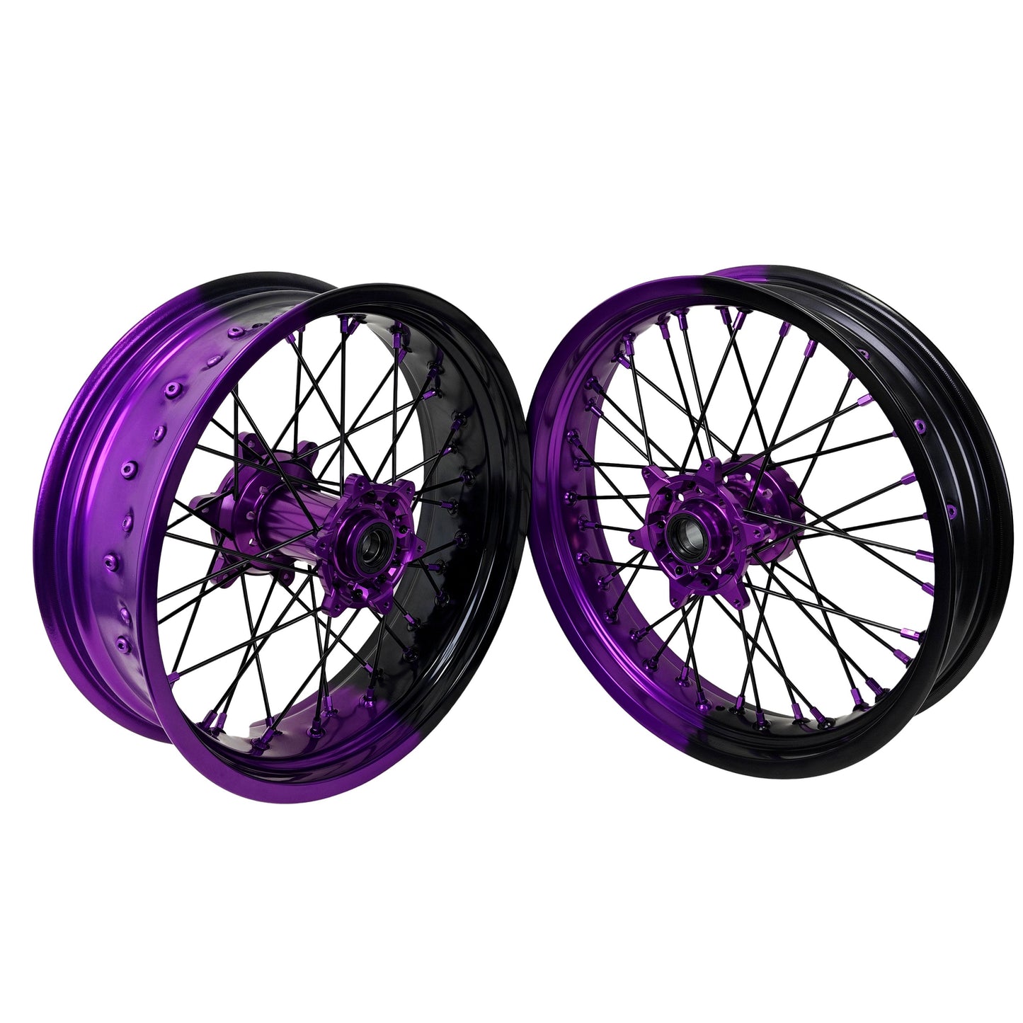 17Inch Supermoto Rims For KTM SX SX-F XC-F XC EXC EXC-F 2003-2024 Black&Purple Rims