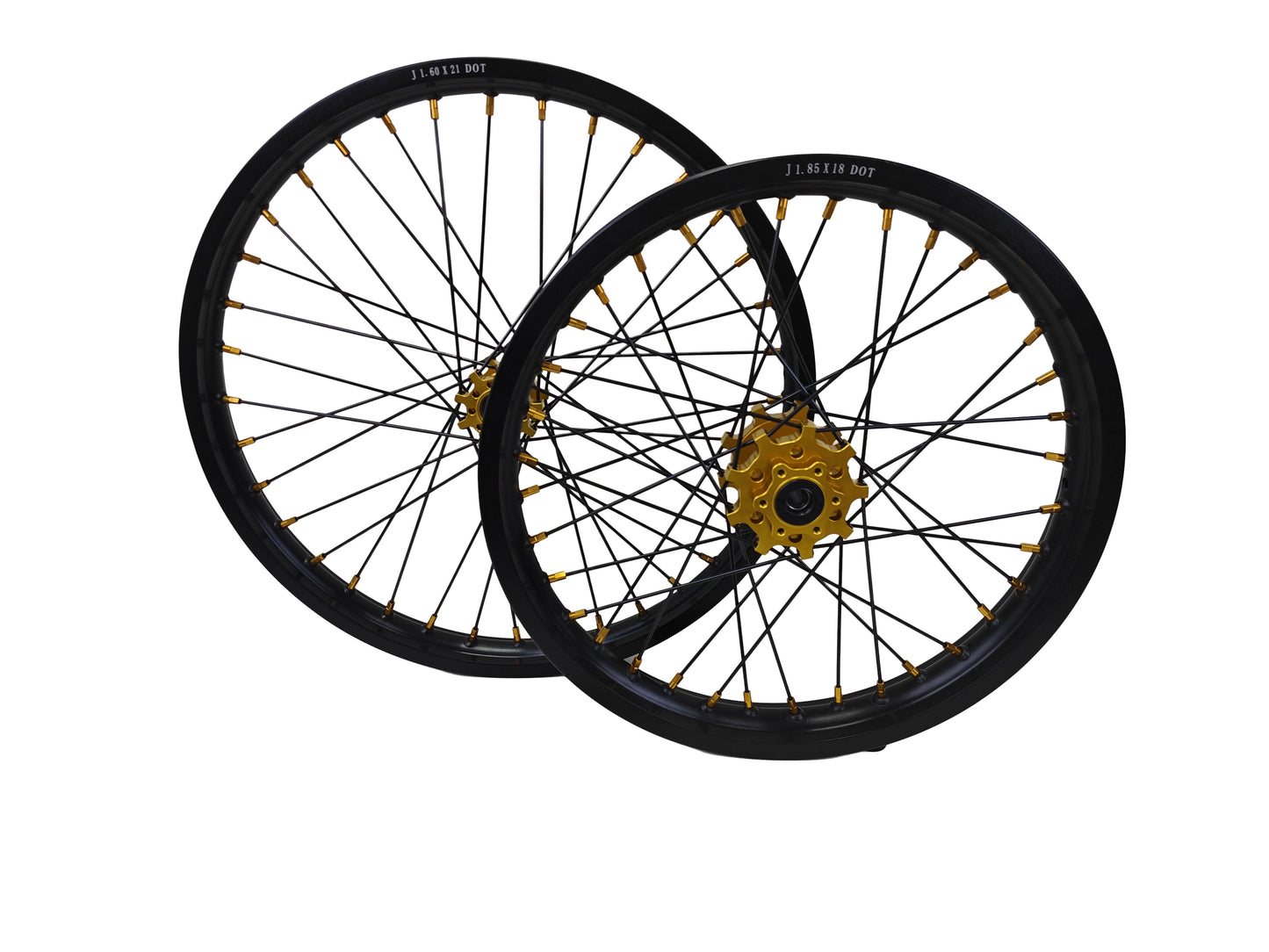 1.6*21" & 1.85*18" Electric Dirtbike Wheels Rim For Sur Ron Light Bee-X 2019-2024 Black Rims Gold Hubs