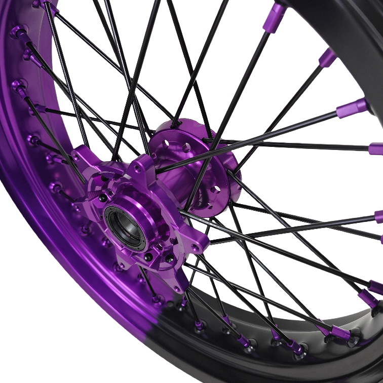 17Inch Supermoto Rims For KTM SX SX-F XC-F XC EXC EXC-F 2003-2024 Black&Purple Rims