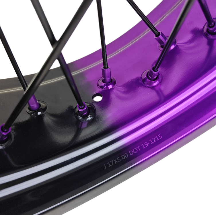 17Inch Supermoto Rims For KTM SX SX-F XC-F XC EXC EXC-F 2003-2024 Black&Purple Rims