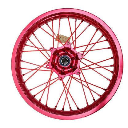 Dirt Bike Wheels Set 21"/19" for Honda CRF250/450 15-25 Red Rim Red Hub Red Spokes Red Nipples