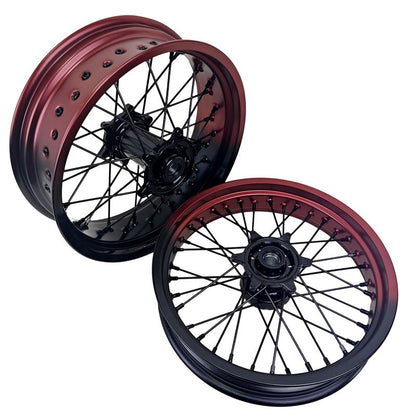 17Inch Supermoto Rims For KTM SX SX-F XC-F XC EXC EXC-F 2003-2025 Black&Red Rims