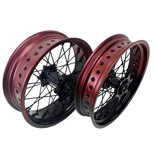 17Inch Supermoto Rims For KTM SX SX-F XC-F XC EXC EXC-F 2003-2025 Black&Red Rims