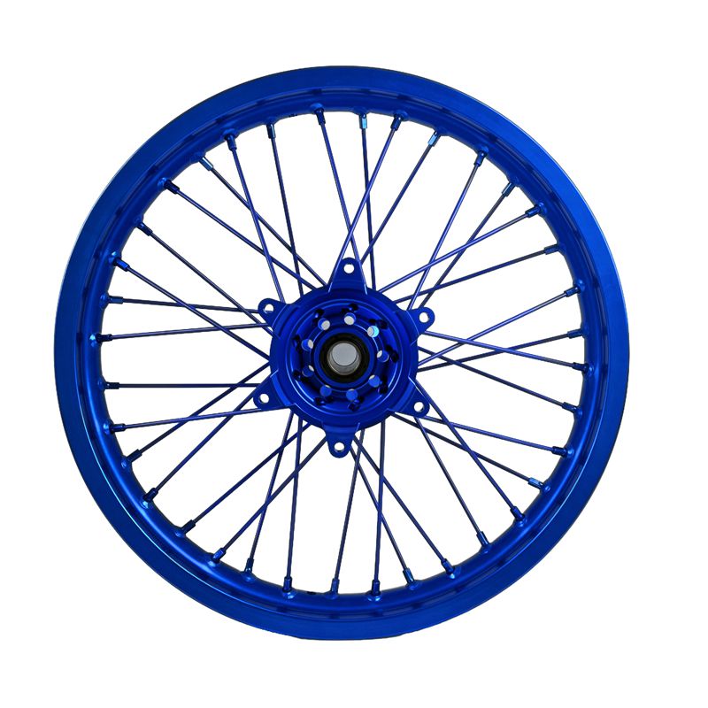 Dirt Bike Wheels Set 21"/19" for Yamaha YZ/YZF/WRF 15-25 Blue Rim Blue Hub Blue Spokes Blue Nipples