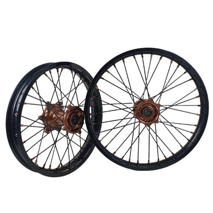 Dirt Bike Wheels Set 21"/18" for KTM 125SX 250SXF EXCF XCF 15-25 Black Rim Brown Hub