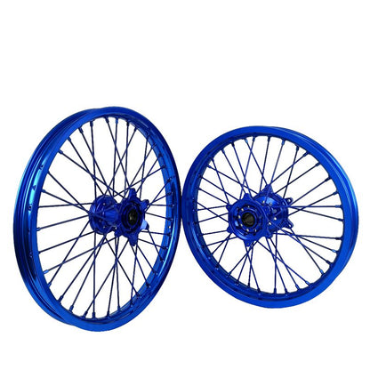 Dirt Bike Wheels Set 21"/19" for Yamaha YZ/YZF/WRF 15-25 Blue Rim Blue Hub Blue Spokes Blue Nipples