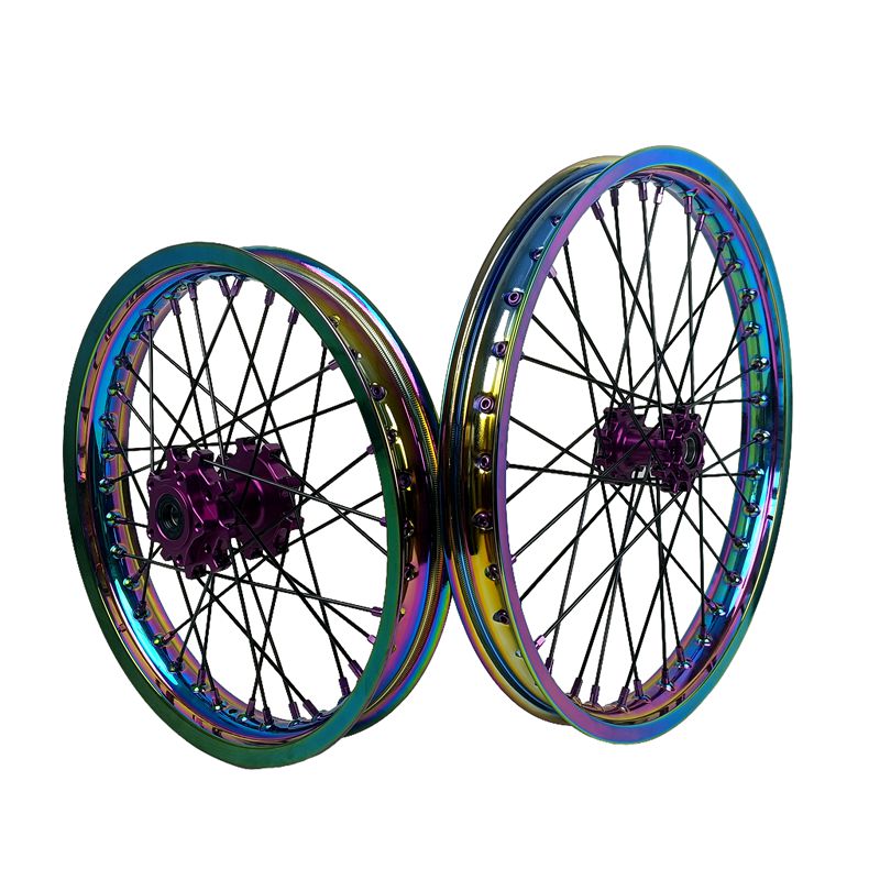 1.6*19" & 1.85*16" Electric Dirtbike Wheels Rim For Sur Ron Light Bee-X 2019-2024 Rainbow Color